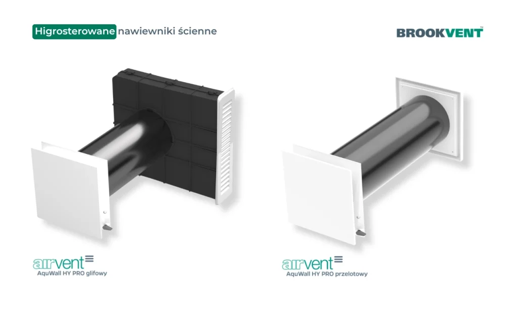 higrosterowane nawiewniki ścienne aquwall press brookvent z krajową oceną techniczną